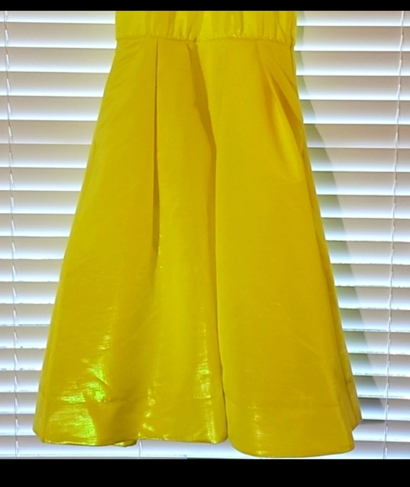 Christopher John Rodgers Iridescent Yellow Dress - Picture 9 of 16
